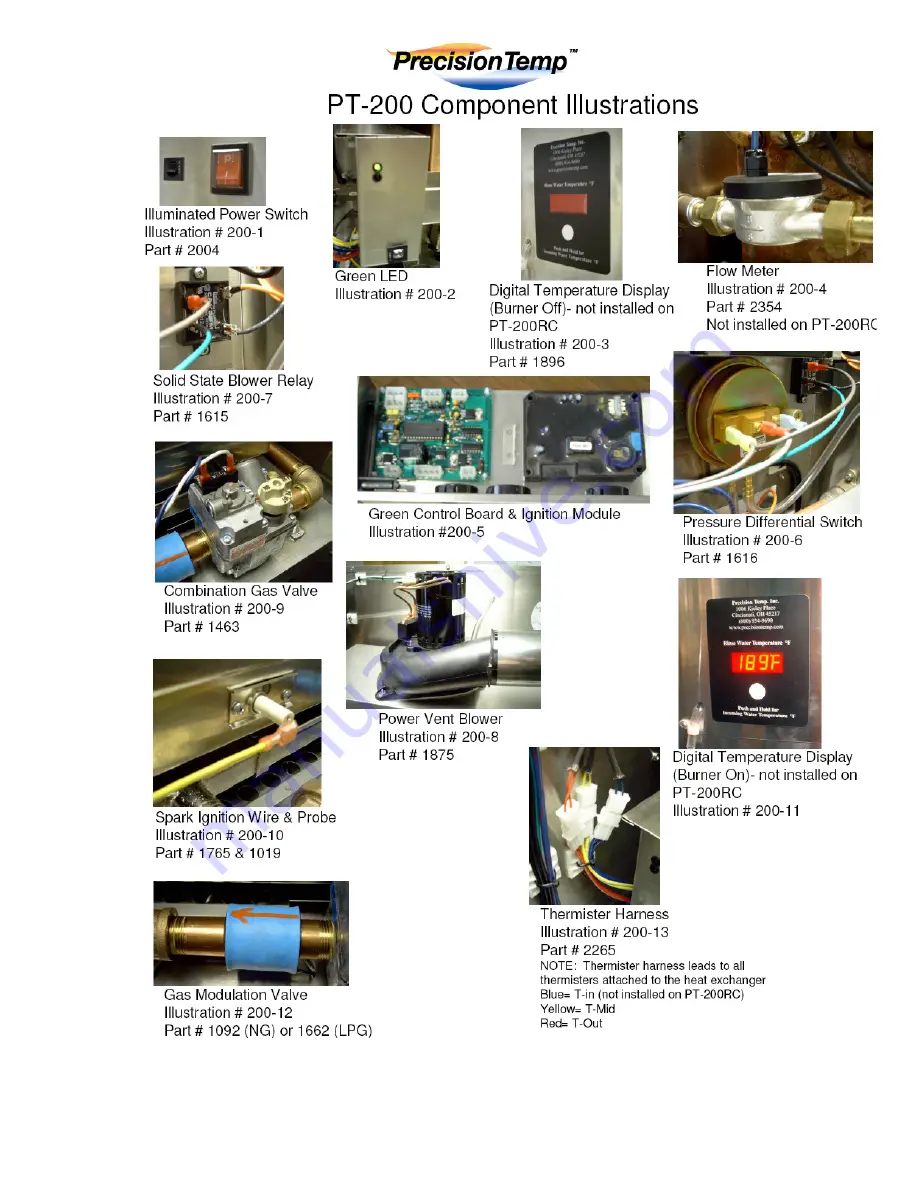 PrecisionTemp PT-200FT Service Manual Download Page 11