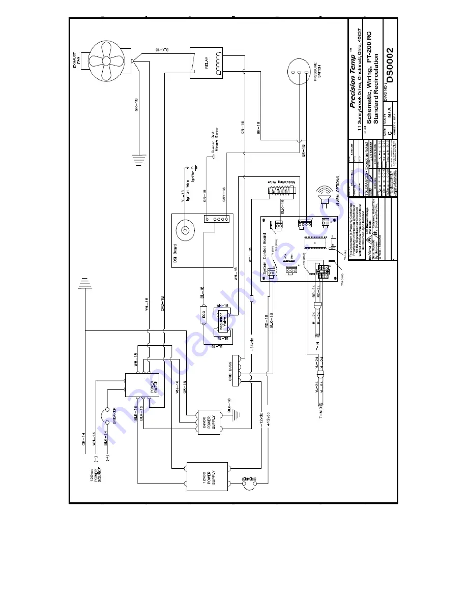 PrecisionTemp PT-200FT Service Manual Download Page 33