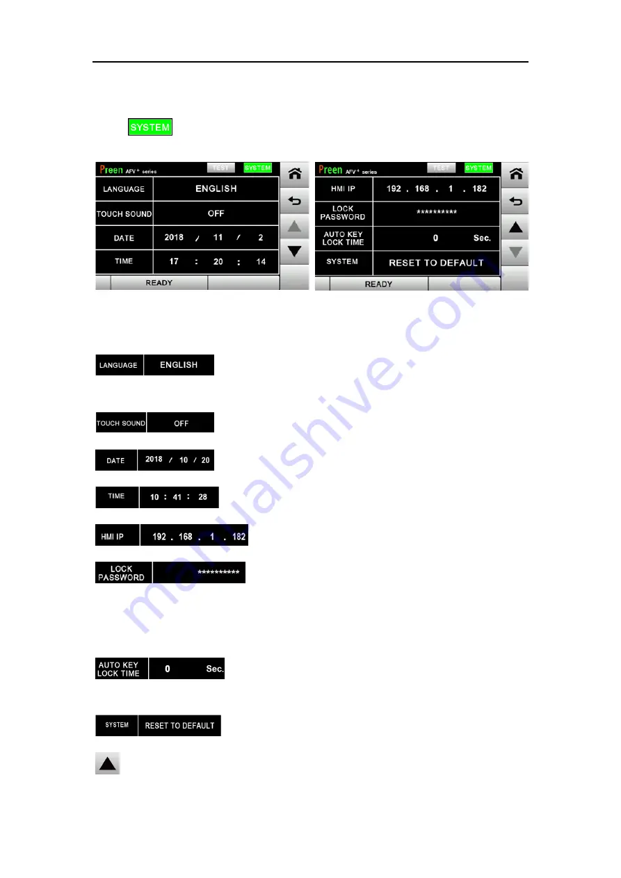 Preen AFV+ Series User Manual Download Page 62