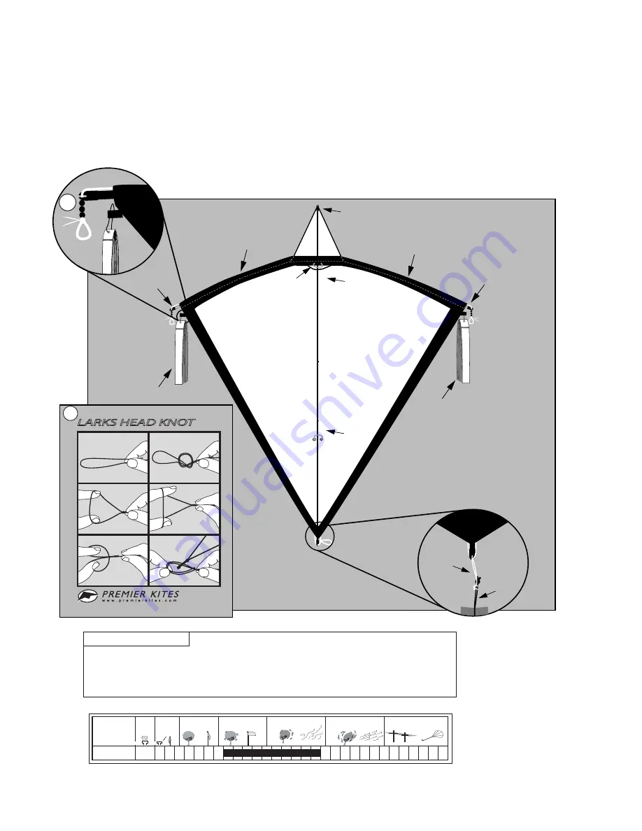 Premier Kites Mesh French Rear Top Assembly Instructions Download Page 3