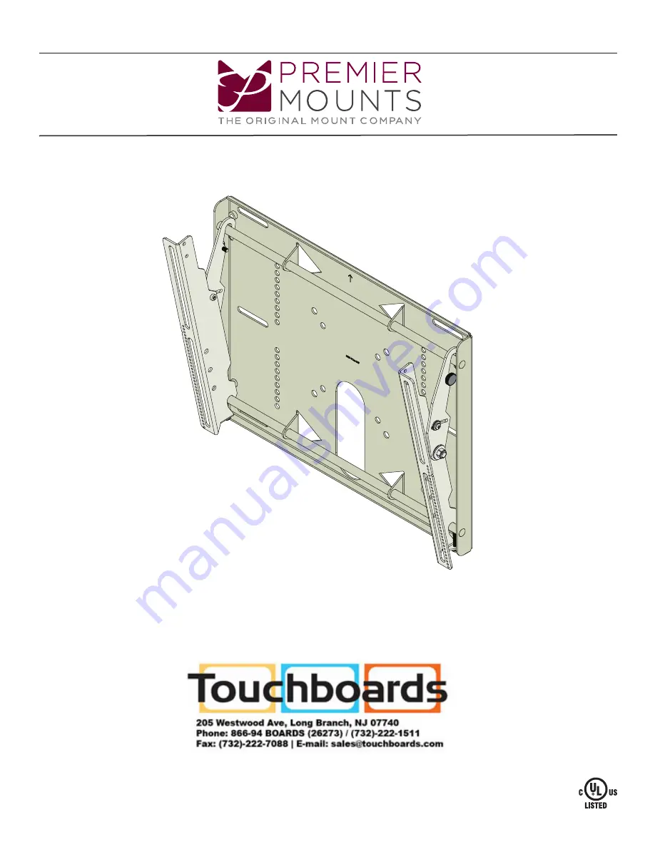 Premier Mounts CTM-MS1 Скачать руководство пользователя страница 1