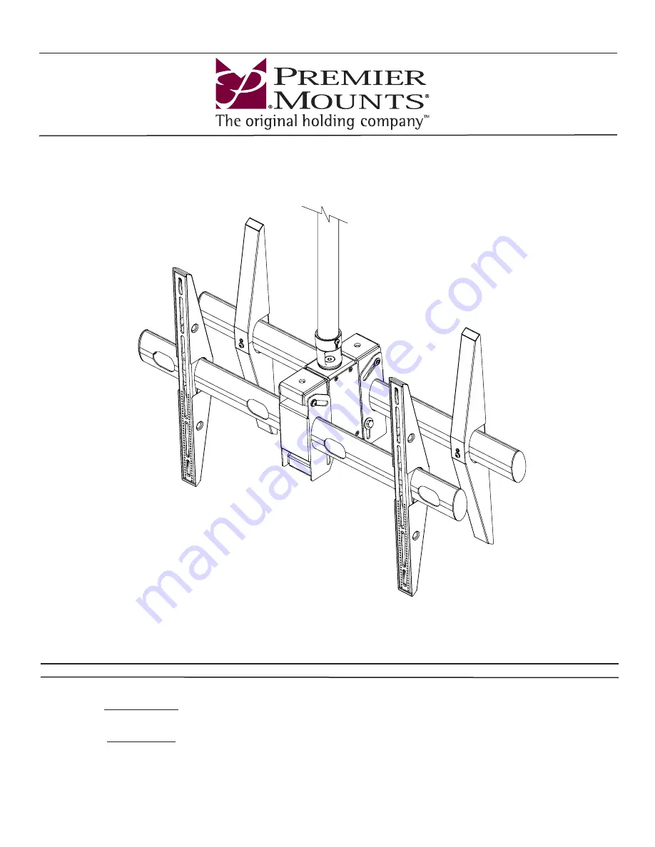 Premier Mounts ECM-3763D Скачать руководство пользователя страница 1