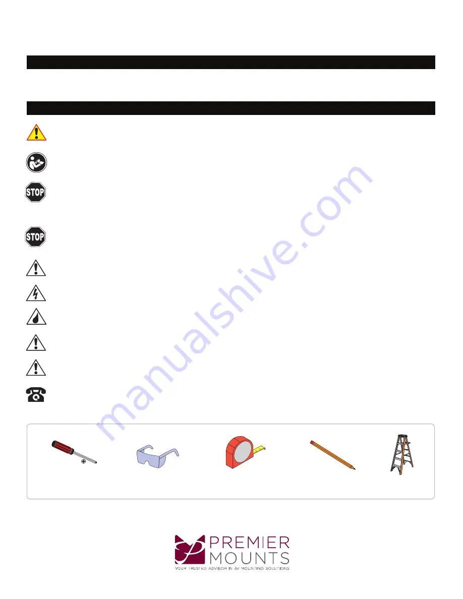 Premier Mounts ECM-D70T Installation Manual Download Page 2