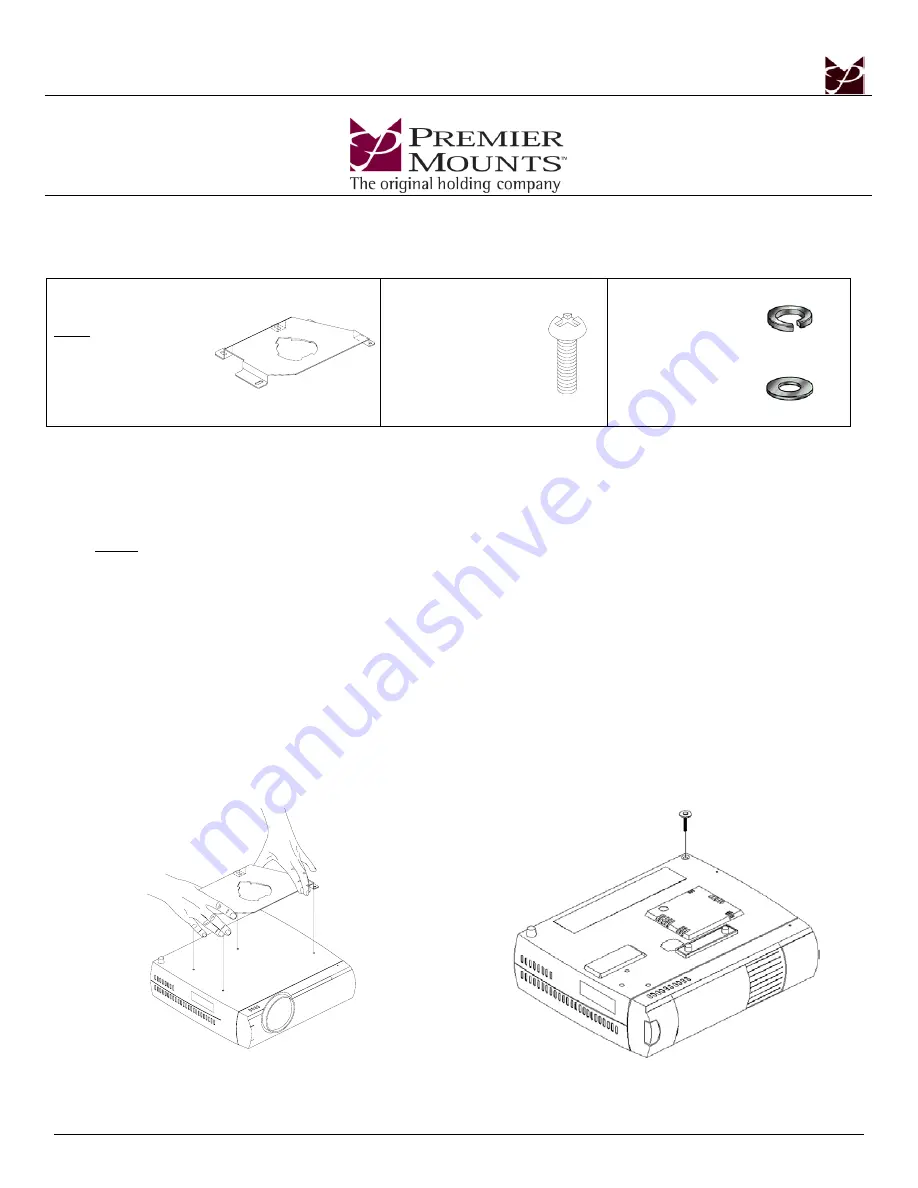 Premier Mounts PBL-200 Скачать руководство пользователя страница 1