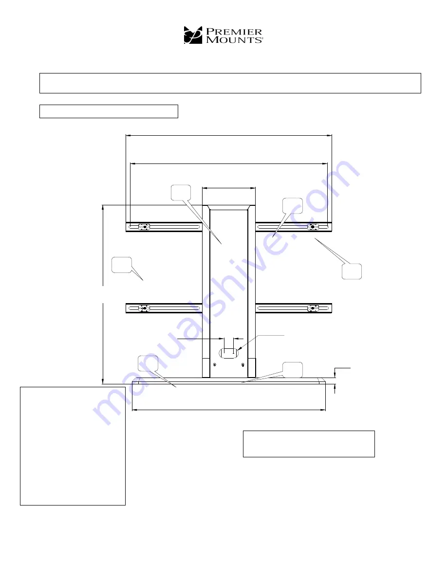 Premier Mounts PSD-TTS/B Installation Manual Download Page 3