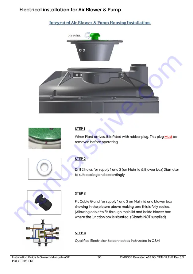 PREMIER TECH ASP06 Owner'S Manual And Installation Manual Download Page 30