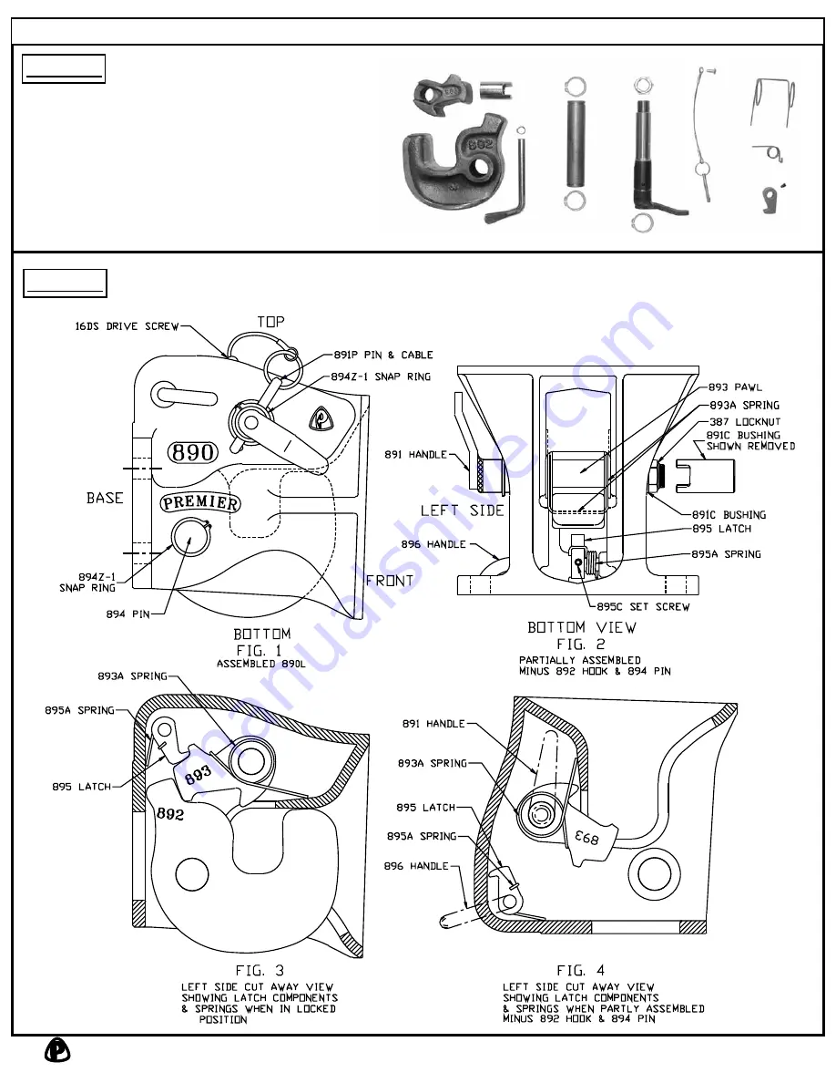 Premier 890L Service Manuallines Download Page 4