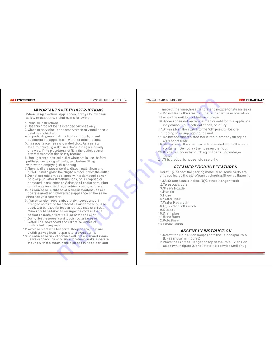 Premier ED-3256 Instruction Manual Download Page 7