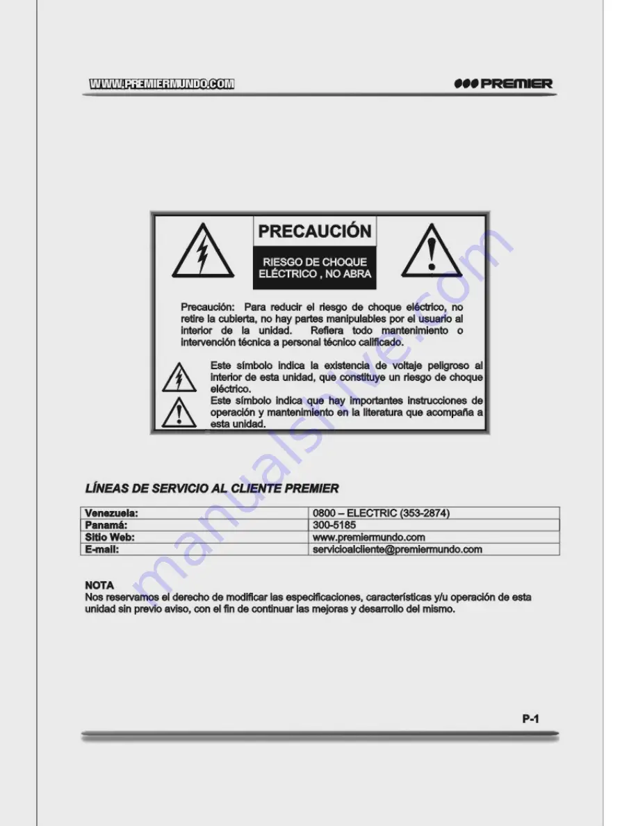 Premier ED-4035 Instruction Manual Download Page 2