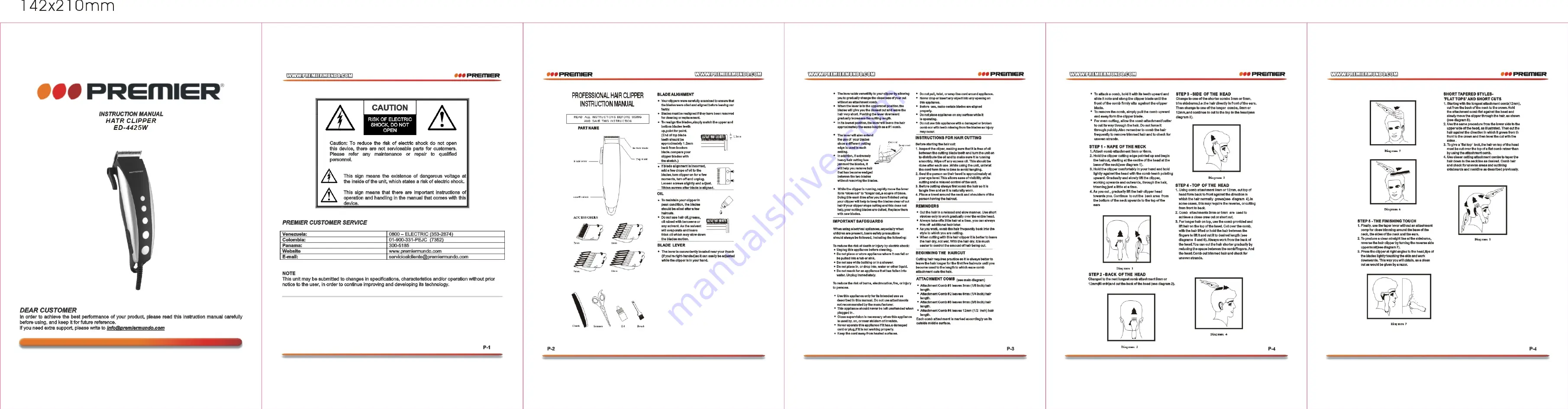 Premier ED-4425W Instruction Manual Download Page 5