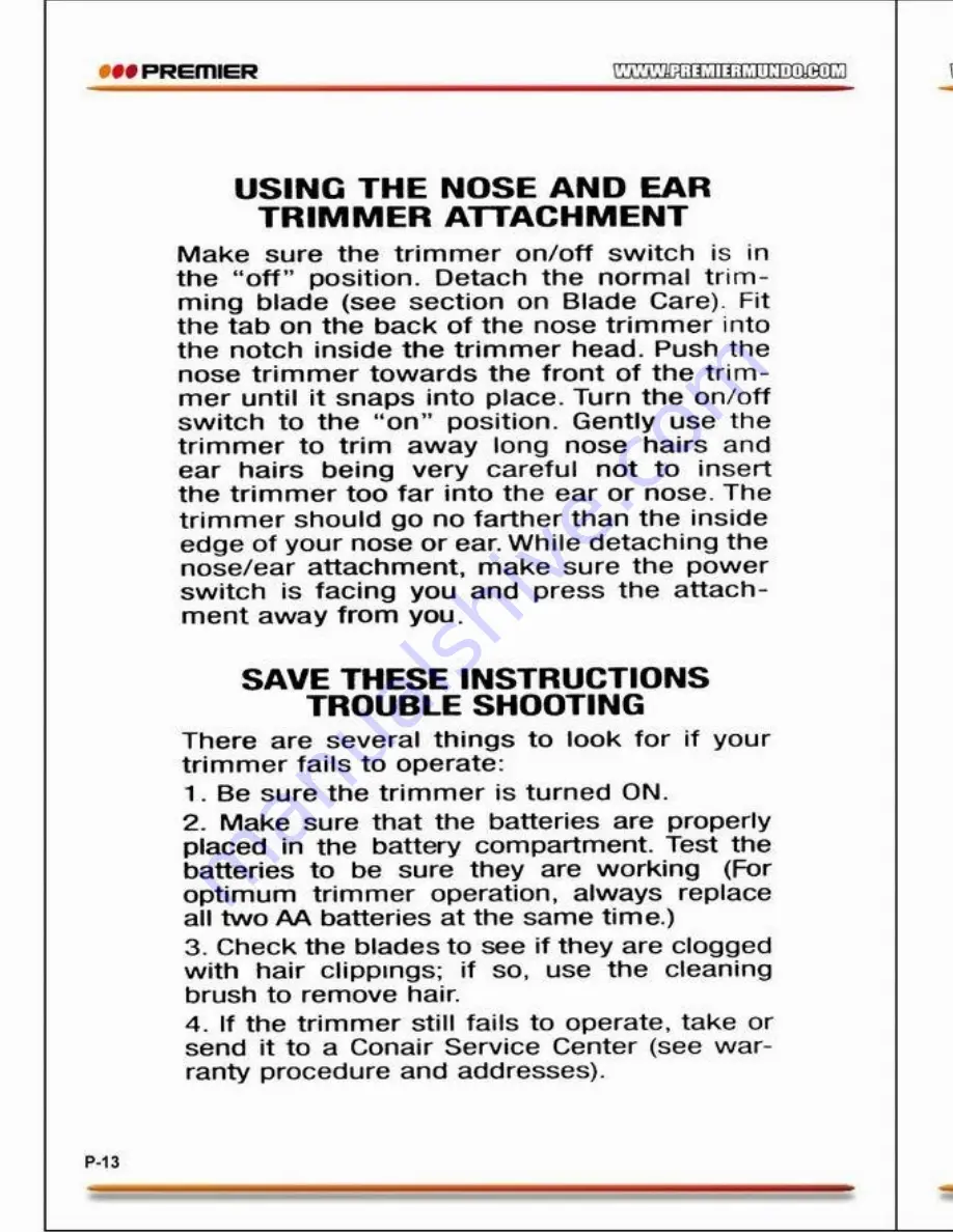 Premier ED-4607CBG Instruction Manual Download Page 14