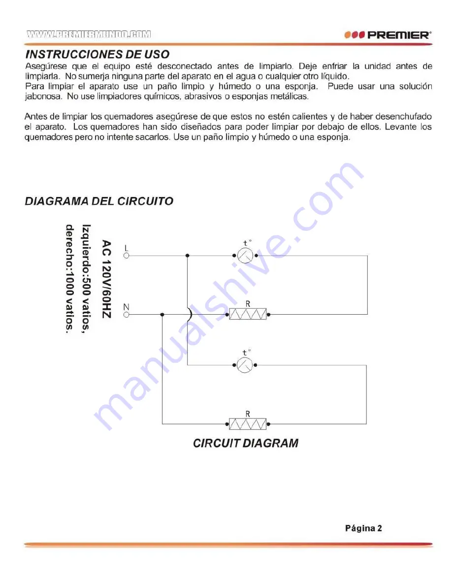 Premier EF-0579E Instructlon Manual Download Page 3