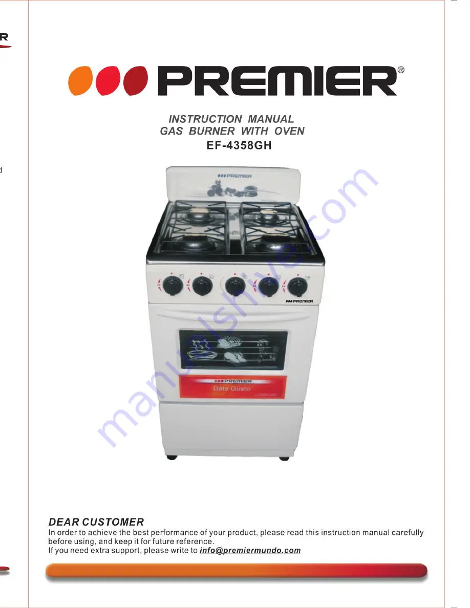 Premier EF-4358GH Instruction Manual Download Page 1