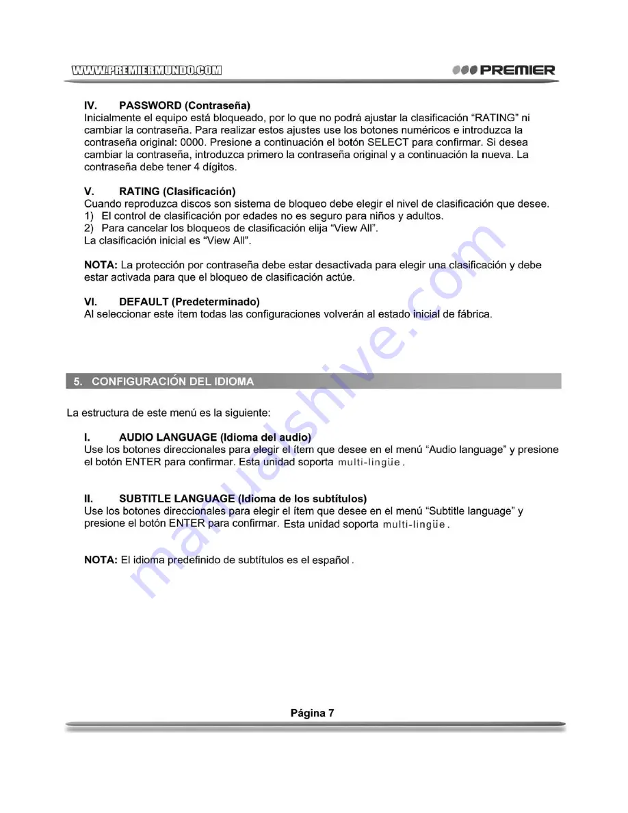 Premier SX-2254DU Instruction Manual Download Page 8