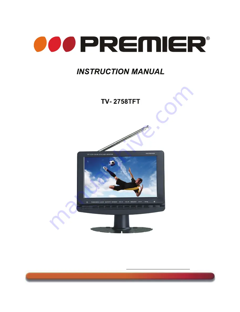 Premier TV-2758TFT Instruction Manual Download Page 1