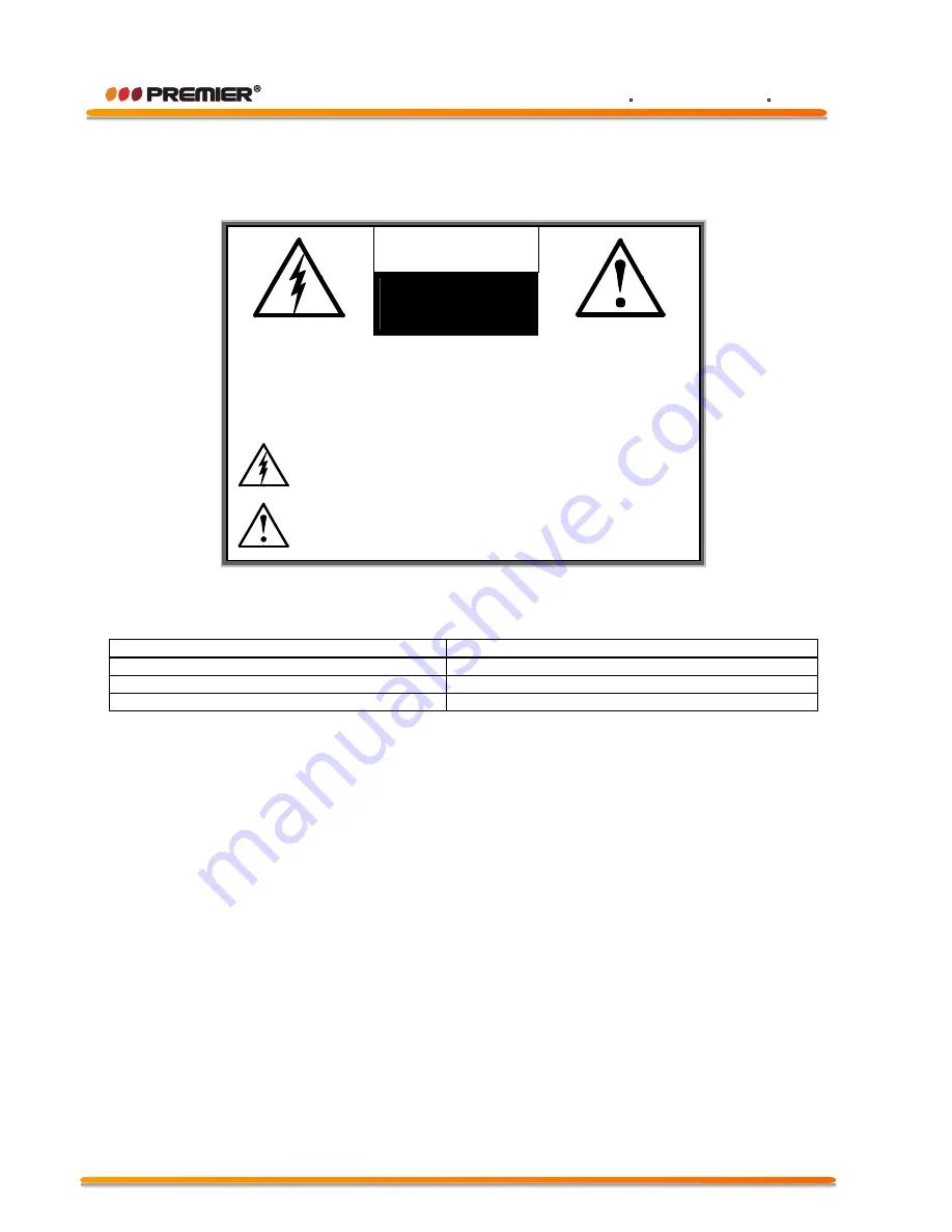 Premier TV-5043LSM Instruction Manual Download Page 2