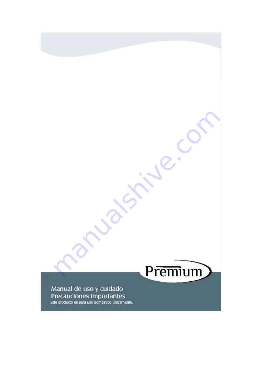 Premium PBG15 Use & Care Manual Download Page 18