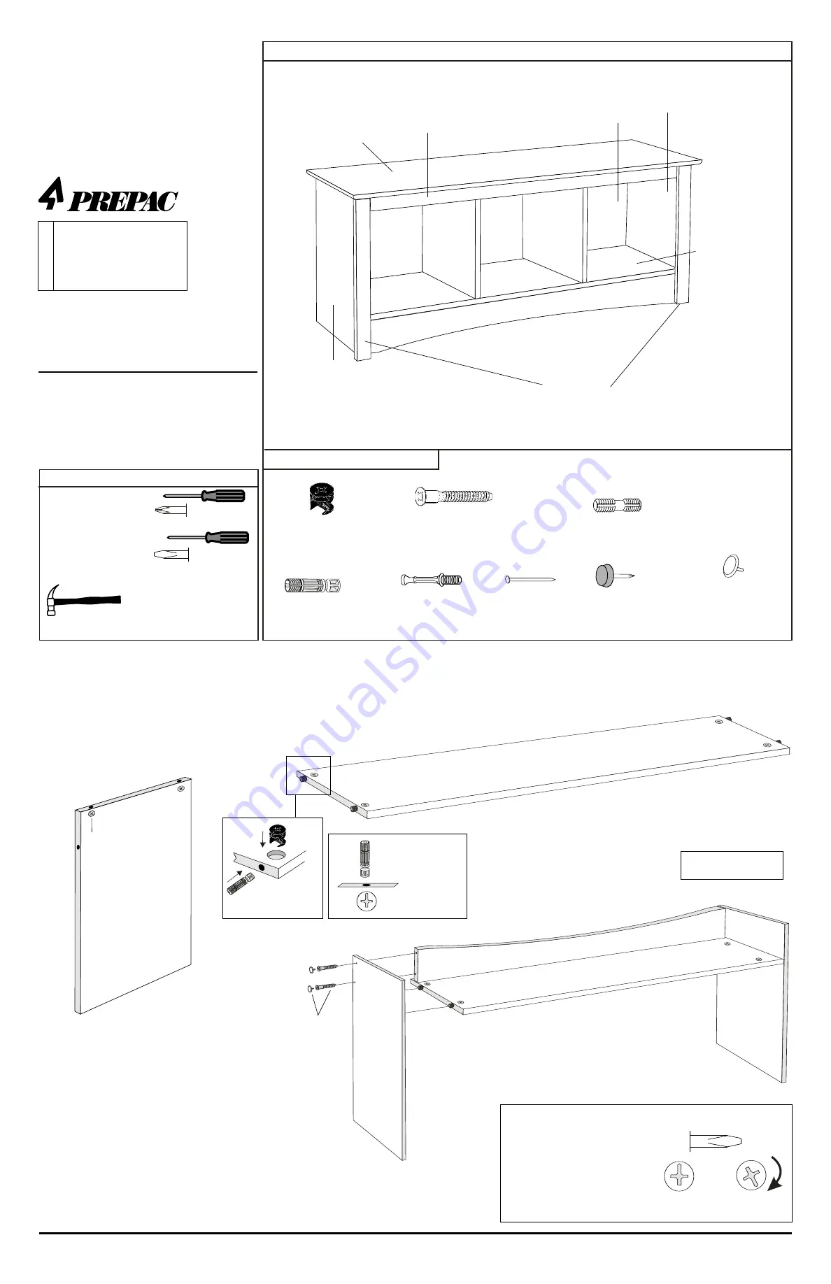 Prepac Sonoma SC-4820 Скачать руководство пользователя страница 1