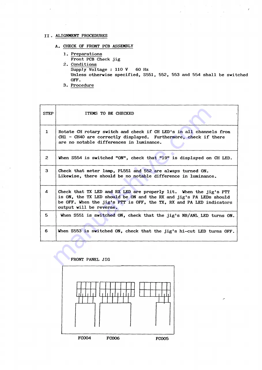 PRESIDENT uniden BENJAMIN UT-552B Service Manual Download Page 9