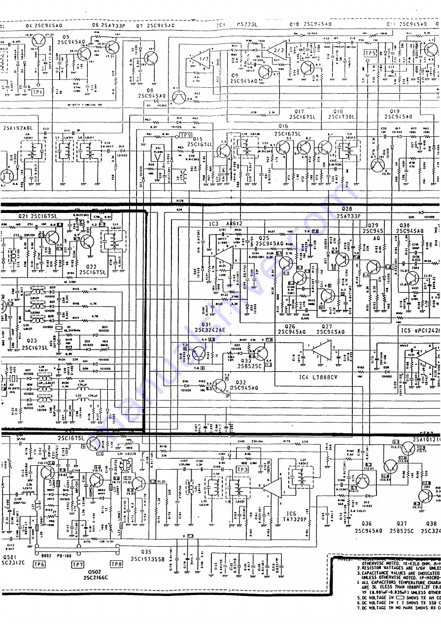 PRESIDENT uniden BENJAMIN UT-552B Service Manual Download Page 46