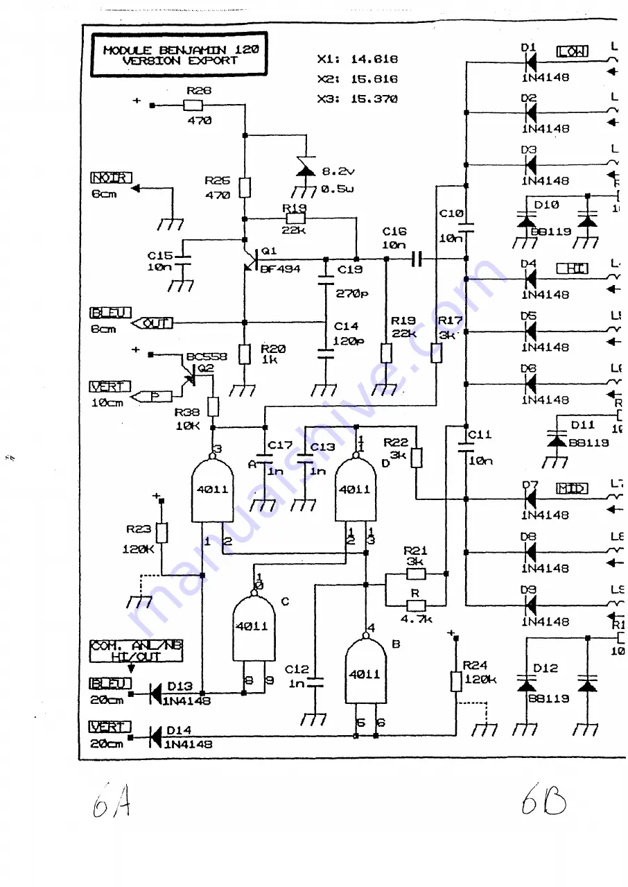 PRESIDENT uniden BENJAMIN UT-552B Service Manual Download Page 51