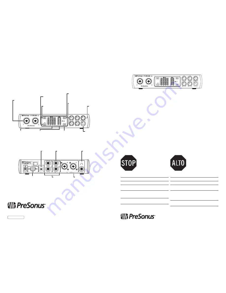 PRESONUS Studio 6/8 Скачать руководство пользователя страница 1