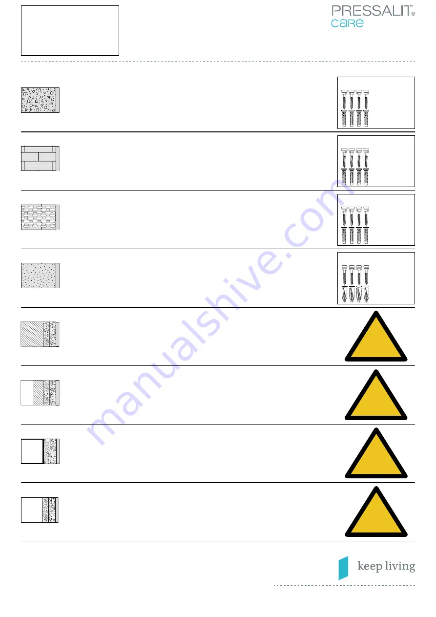 Pressalit Care R9430 Mounting Instruction Download Page 6