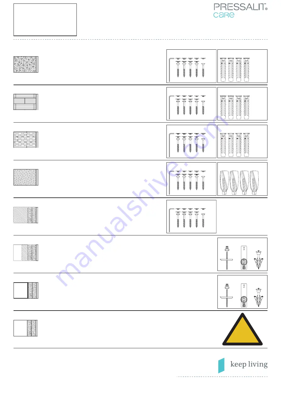 Pressalit Care VALUE R1110 Mounting Instruction Download Page 6