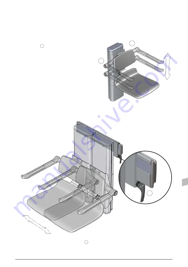 Pressalit 450 seat  R7481 Operation And Maintenance Manual Download Page 51