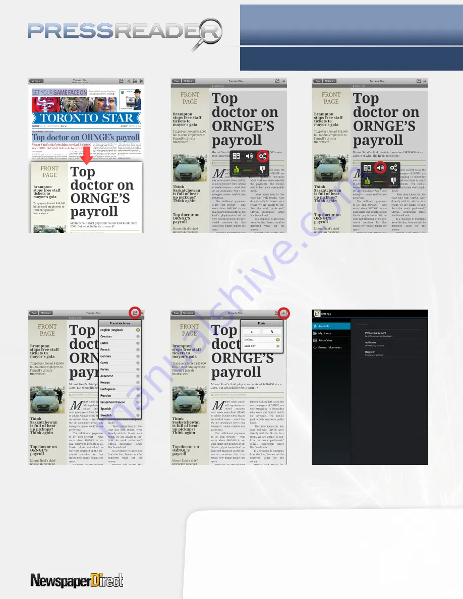 PressReader Android Tablet Software User Manual Download Page 4
