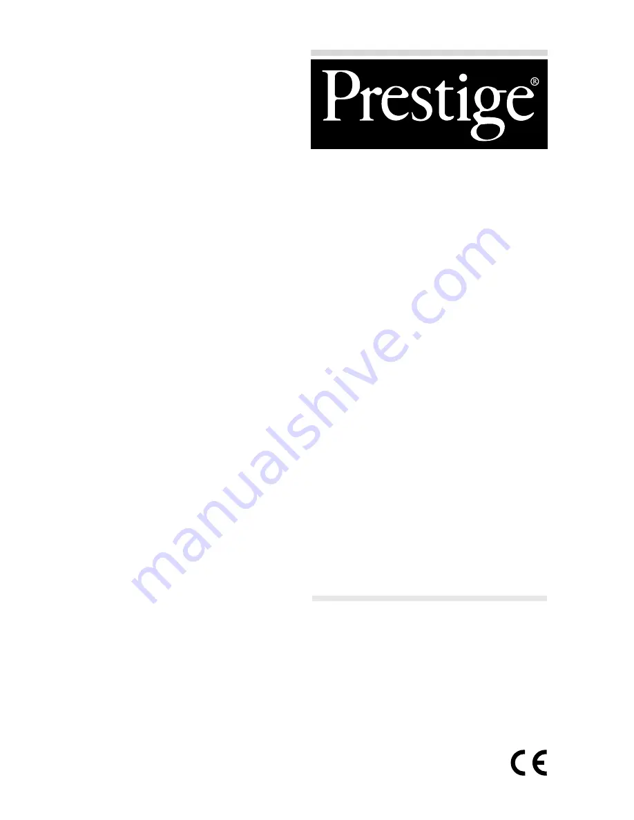 Prestige PR60BISOE Instructions For Use Manual Download Page 1