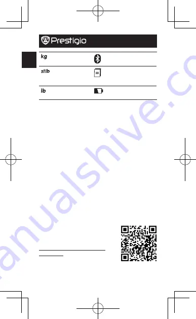 Prestigio Smart Body Fat Scale Quick Start Manual Download Page 28