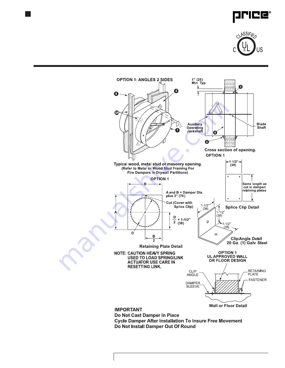 Price FD-RD Installation Instructions Download Page 1