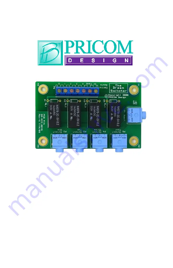 PRICOM Design Audio Switcher User Manual Download Page 1