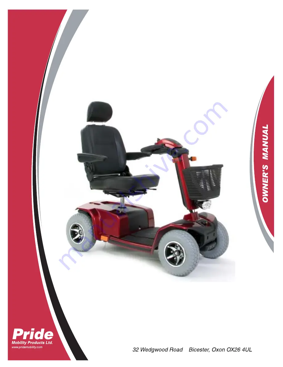 Pride Mobility CELEBRITY XL-8 Owner'S Manual Download Page 1