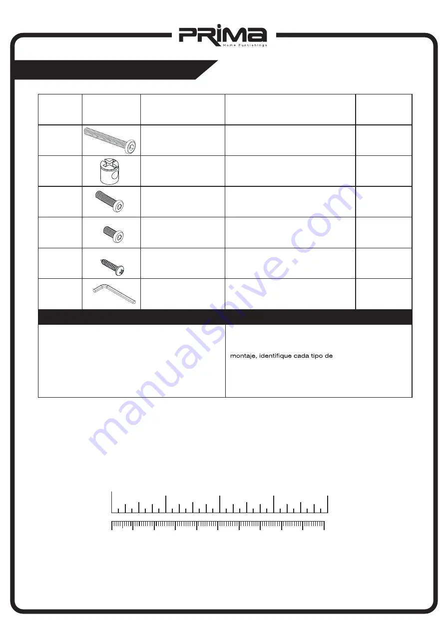 Prima C1710848 Assembly Instructions Manual Download Page 4