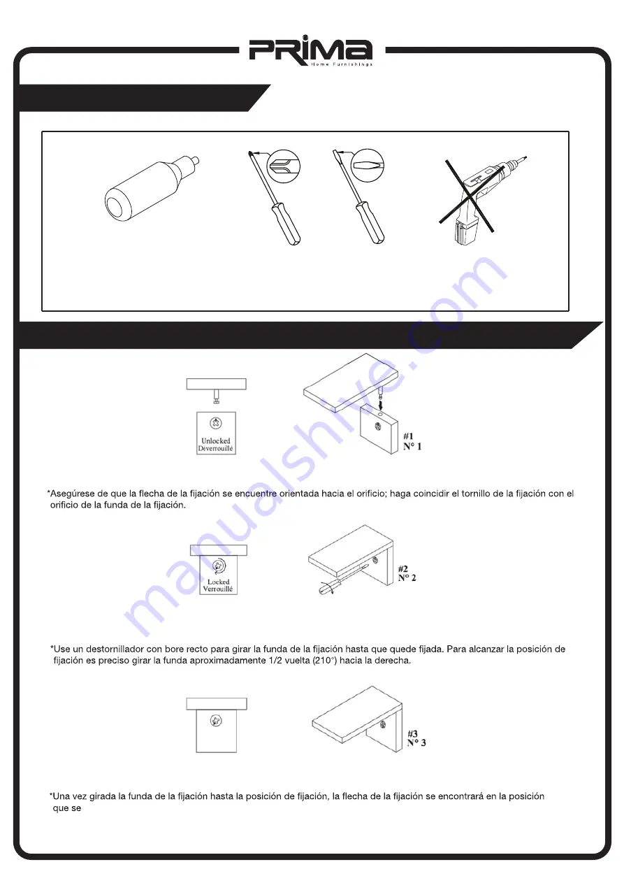 Prima C1720023 Assembly Instructions Manual Download Page 8