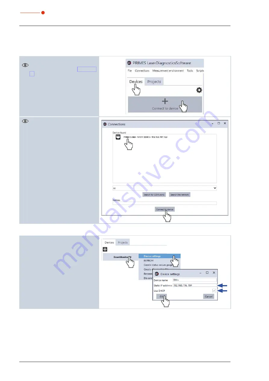 Primes BeamMonitor BM+ Series Operating Manual Download Page 24