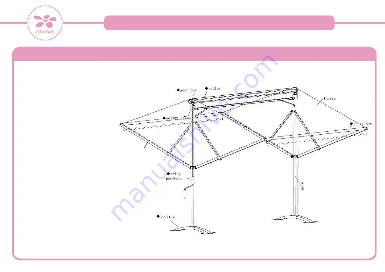 Primrose Double Sided Awning Instructions Download Page 1