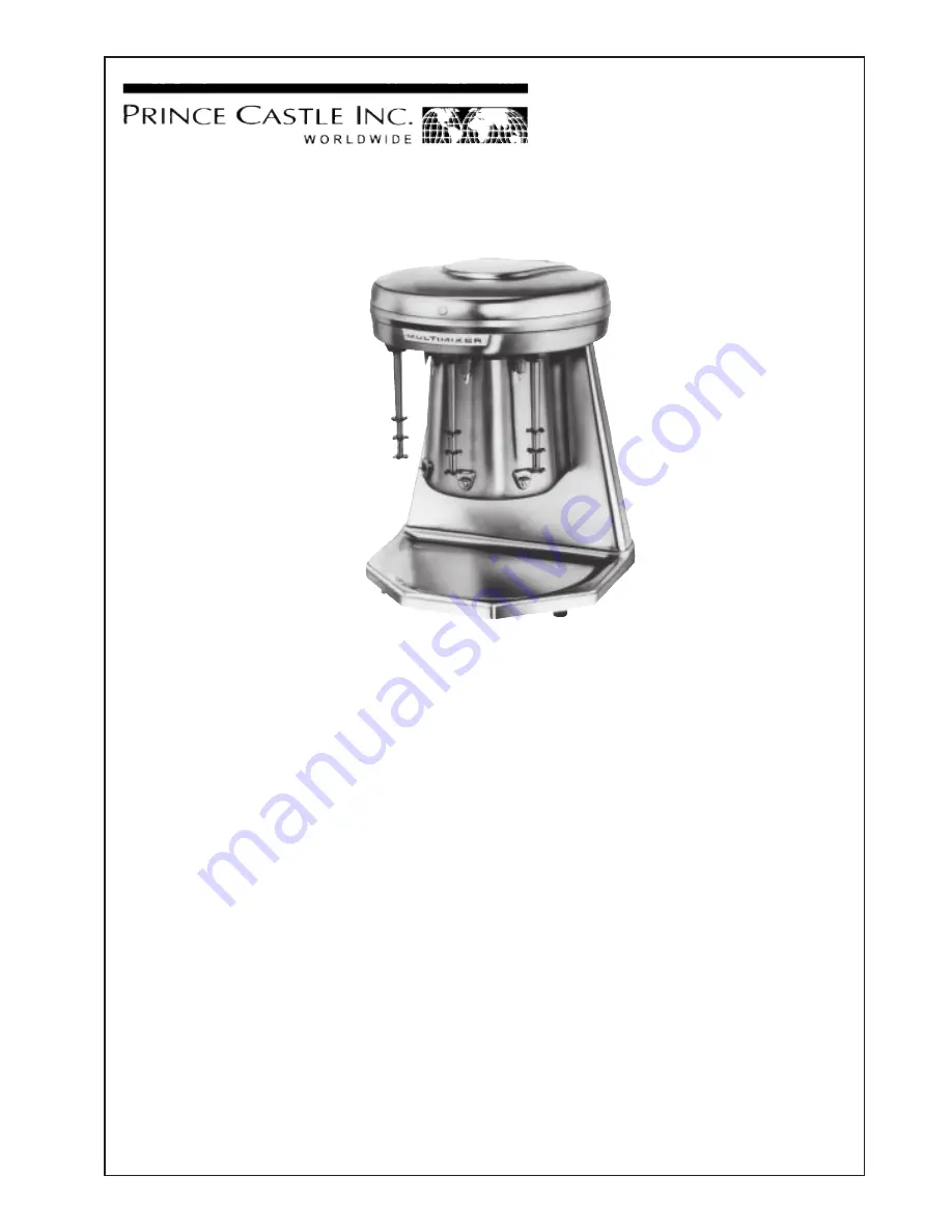 Prince Castle MULTI-MIXER 9B3C Specifications Download Page 1