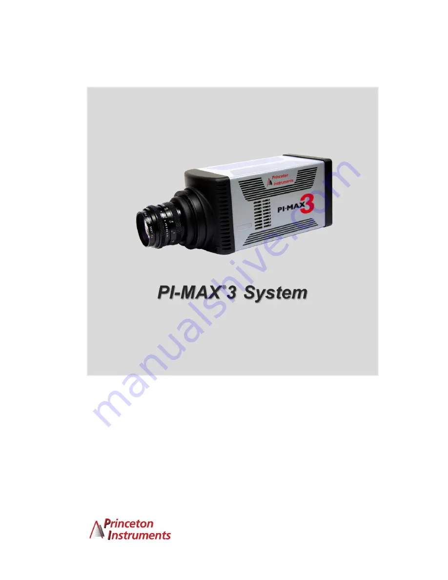 Princeton Instruments PI-MAX 3 System Скачать руководство пользователя страница 1