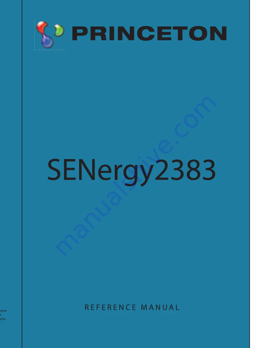 Princeton SENERGY 2383 Reference Manual Download Page 1