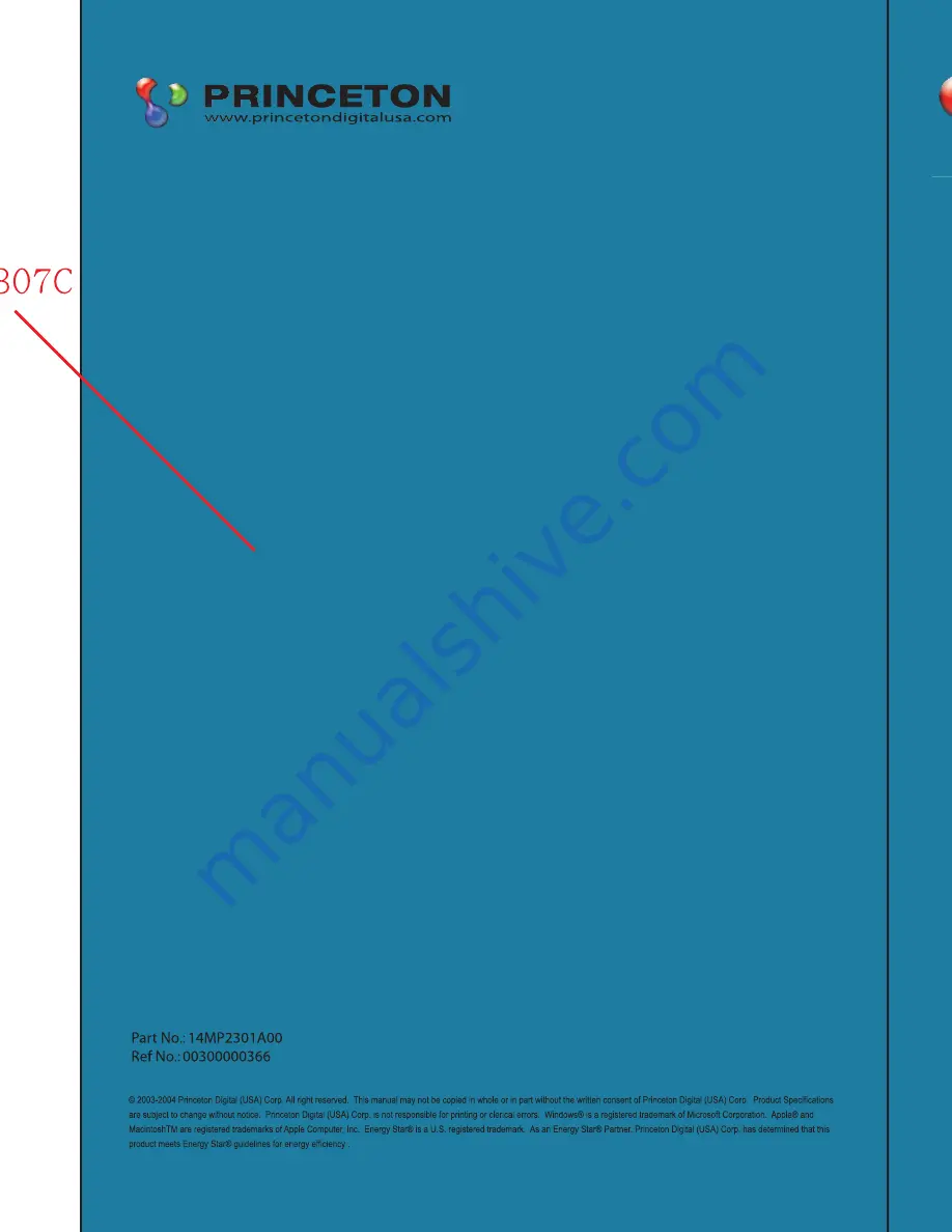 Princeton SENERGY 2383 Reference Manual Download Page 21