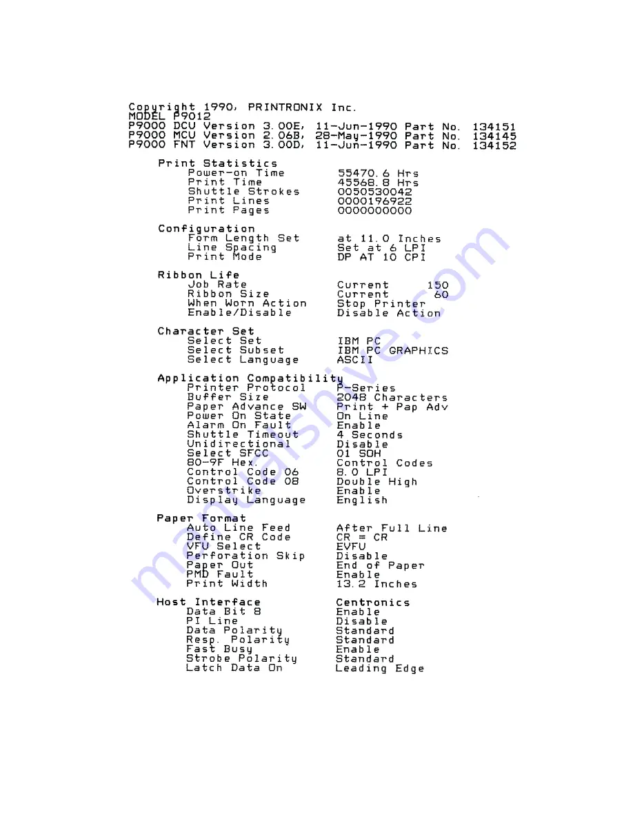 Printronix P9000 Series User'S Reference Manual Download Page 43