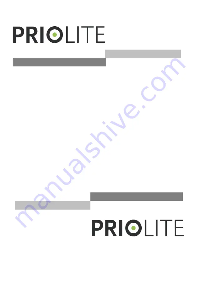 Priolite 06-0400-01 Instruction Manual Download Page 1