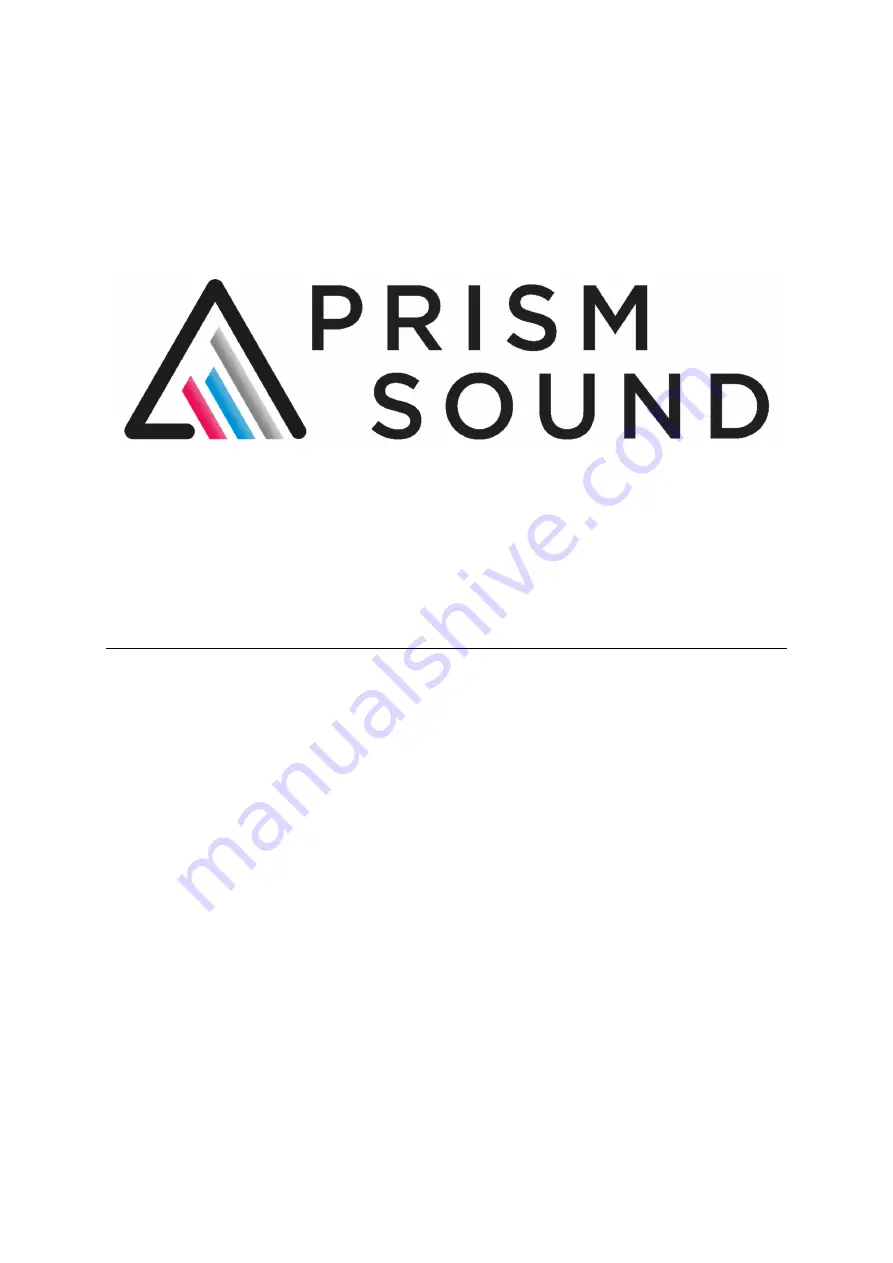 Prism Sound MDIO-PTHDX Скачать руководство пользователя страница 1