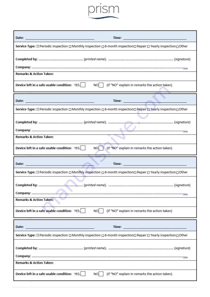 Prism 108700 User Manual Download Page 40