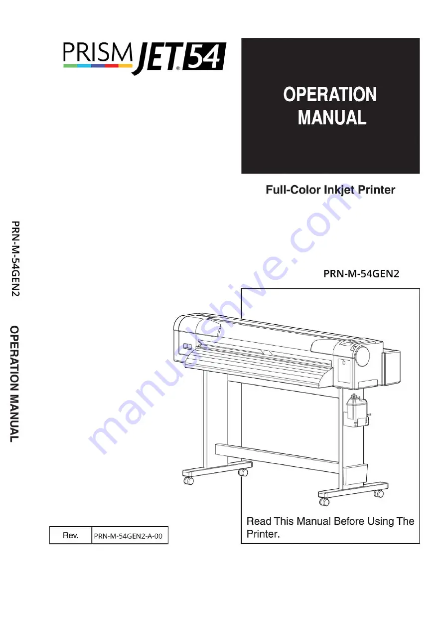 PRISMJET 54 Gen2 Operation Manual Download Page 1