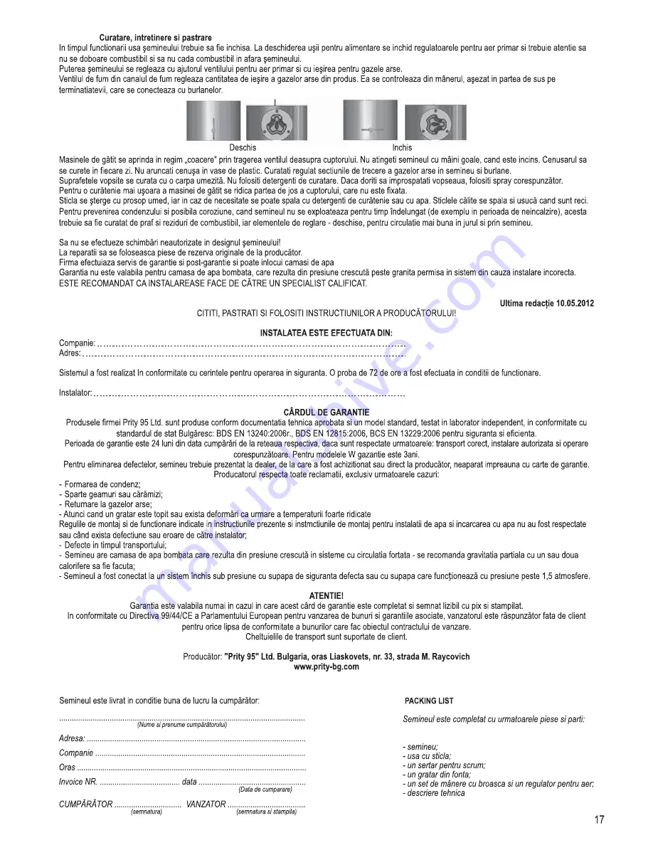 PRITY PRITY 1P34 Technical Description And Operating Instructions Download Page 17