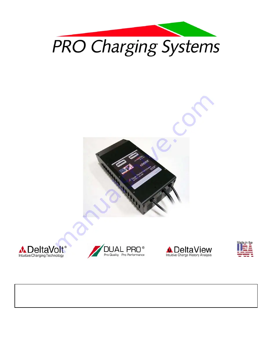 Pro Charging Systems 1250OB Скачать руководство пользователя страница 1